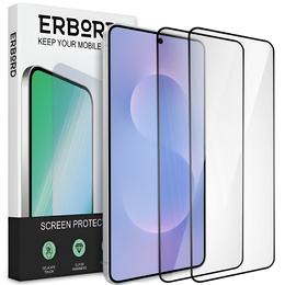 2x Μετριασμένο γυαλί ERBORD 3D για Samsung Galaxy S25 Edge πλήρης οθόνη