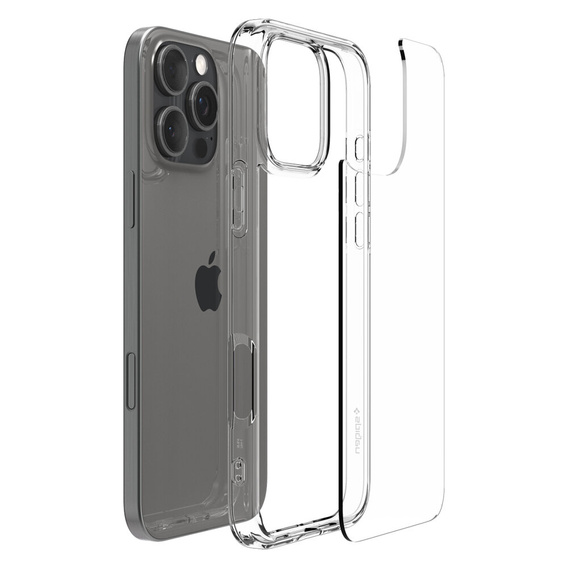 θήκη Spigen για iPhone 16 Pro, Ultra Hybrid, διαφανής + μετριασμένο γυαλί 9H