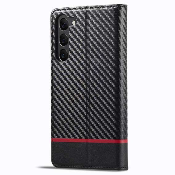 Θήκη με πτερύγιο για Samsung Galaxy S24, Carbon LC.IMEEKE, μαύρη