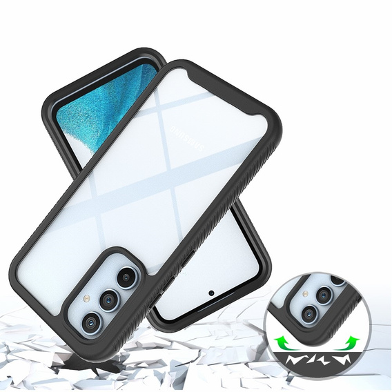 Θήκη για Samsung Galaxy A34 5G, Shockproof, με μεμβράνη, μαύρη