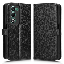 θήκη πτερύγιο για Oppo A5 5G / A5m, Wallet Rhombus, μαύρη