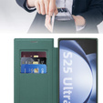 Θήκη με πτερύγιο για Samsung Galaxy S25 Ultra, RFID Wallet MagSafe CamShield, πράσινη
