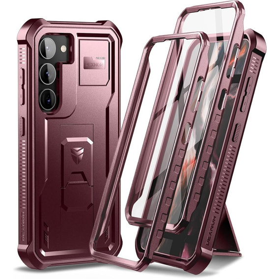 Θωρακισμένη θήκη για Samsung Galaxy S23, Dexnor Full Body (Two Frames), κόκκινη
