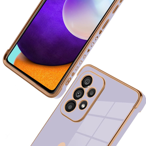 Θήκη για Samsung Galaxy A52/A52S, Electro heart, μωβ