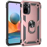 θωρακισμένη θήκη για Xiaomi Redmi Note 10/10S, Nox Case Ring, ροζ rose gold