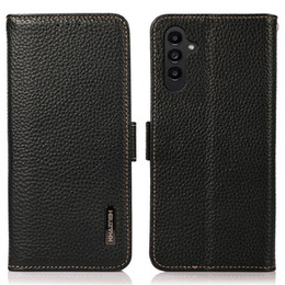 KHAZNEH θήκη RFID για Samsung Galaxy A35 5G, Litchi Texture, μαύρη