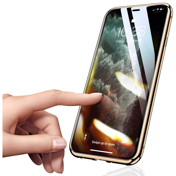 θήκη για το iPhone 12, Magnetic Dual Glass, χρυσή