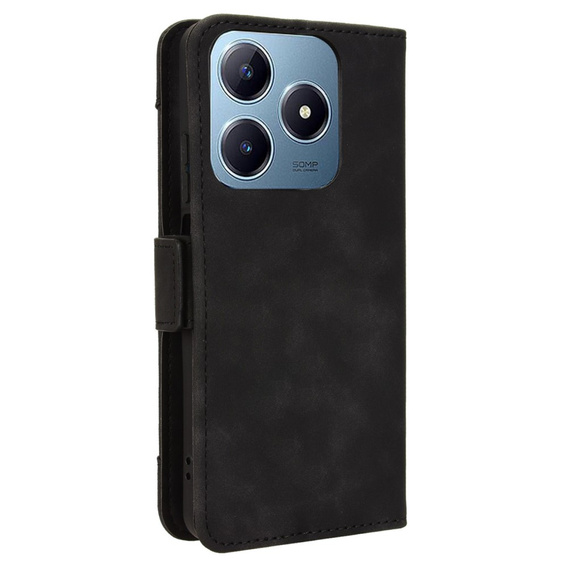 Θήκη με πτερύγιο για Realme C61, Card Slot, μαύρη