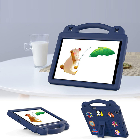 Παιδική θήκη για Lenovo Tab M10 X505F X605F / Tab P10-X705F/L / Huawei T5 10.1, Cute Patterns, με βάση, σκούρο μπλε