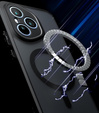 Θήκη για Honor 400 Pro 5G, για MagSafe, ERBORD Μatt Case, μαύρη + Γυαλί οθόνης