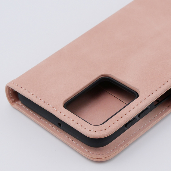 Θήκη με πτερύγιο για Motorola Moto G54 5G, Card Slot, ροζ