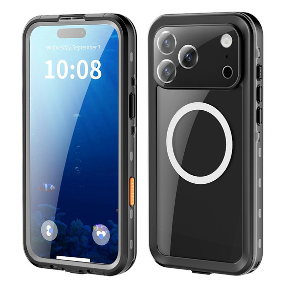Θήκη για iPhone 17 Pro Max, αδιάβροχη IP68, SHELLBOX MagSafe, μαύρο
