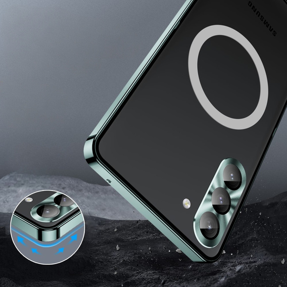 θήκη προστασίας κάμερας για το Samsung Galaxy S24+ Plus, CamShield MagSafe, διαφανής / πράσινη