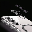 Θήκη για Samsung Galaxy S22, Electro MagSafe, ασημένια + Γυαλί για την οθόνη