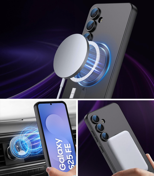 Θήκη για Samsung Galaxy S25 FE, ColorMag, για MagSafe, μαύρη