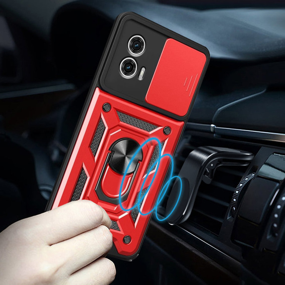 Θήκη για Motorola Moto G24 / G24 Power / G04, CamShield Slide, κόκκινη