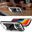 Θήκη για iPhone 14 Plus, R-JUST CamShield Slide, θωρακισμένη, ασημένια / μαύρη