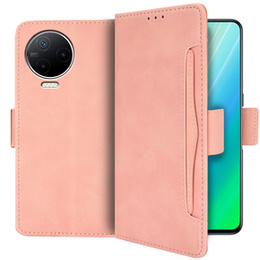 Θήκη με πτερύγιο για Infinix Note 12 2023, Card Slot, ροζ