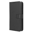 Θήκη με πτερύγιο για Nokia C12 4G, Wallet Smart Magnet, μαύρη