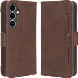 Θήκη με πτερύγιο για Samsung Galaxy S23 FE, Card Slot, καφέ