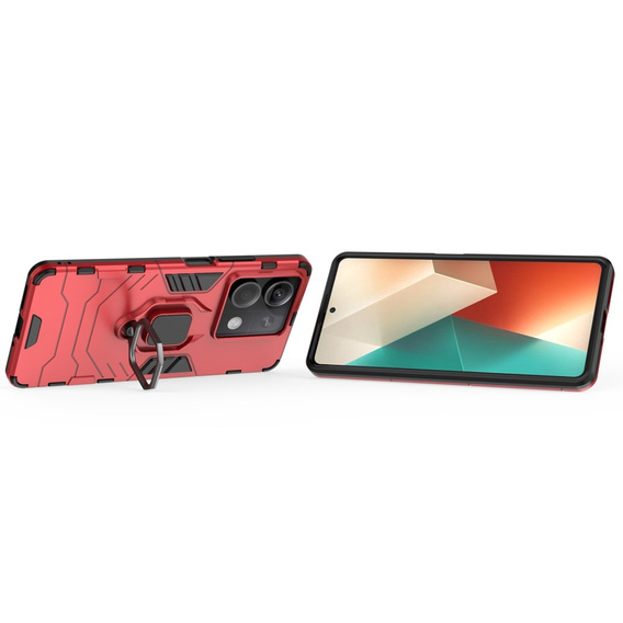 Θήκη για Xiaomi Redmi Note 13 5G, Kickstand Ring, κόκκινη