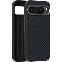 Θήκη για Google Pixel 10 / 10 Pro, ABEEL, για MagSafe, με υφή άνθρακα, μαύρο