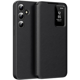 Αναδιπλούμενη θήκη για Samsung Galaxy S25+ Plus, Smart View Wallet, μαύρη