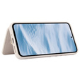 θήκη για Samsung Galaxy A55 5G, Leather Flower Card Slot, μπεζ