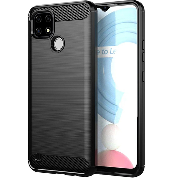 Θήκη για Realme C21Y / C25Y, Carbon, μαύρη