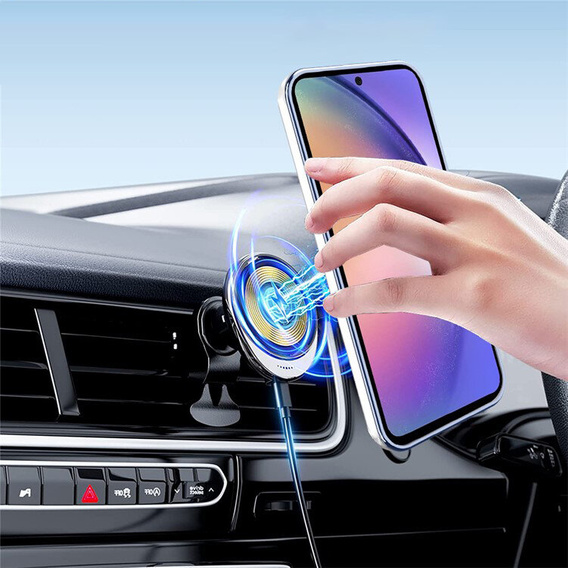 Μαγνητική θήκη για Samsung Galaxy A54 5G, για MagSafe, ασημένια