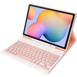 Θήκη + πληκτρολόγιο Samsung Galaxy Tab S6 Lite P610/P615 / S6 Lite 2022 10.4, Pen Slot, ροζ rose gold