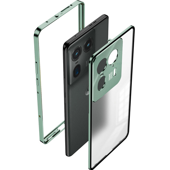 Θήκη για Motorola Edge 50 Ultra, Frame Case, πράσινη