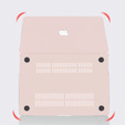 Θήκη για MacBook Air 13 A2337 M1 A2179 A1932, HardShell, ροζ