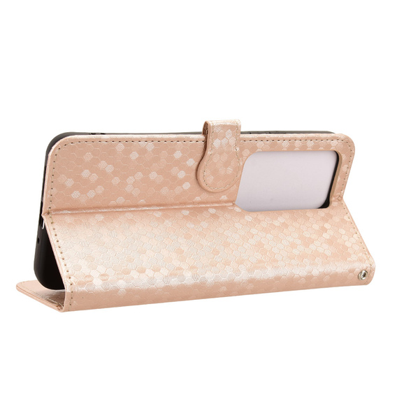 θήκη πτερύγιο για Xiaomi Redmi Note 14 4G, Wallet Rhombus, μαύρη