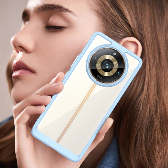Θήκη για Realme 11 Pro 5G / 11 Pro+ 5G, Fusion Hybrid, διαφανής / μπλε