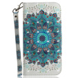 Θήκη με πτερύγιο για Samsung Galaxy A54 5G, Wallet mandala, λευκή