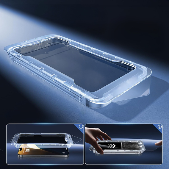 Γυαλί με σκληρυνόμενη προστασία ERBORD 9H Easy App Anti-Peep για iPhone 17 Pro / 17 / 16 Pro