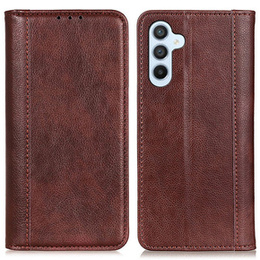 Θήκη για Samsung Galaxy A55 5G, Wallet Litchi Leather, καφέ