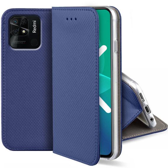 Θήκη με πτερύγιο για Xiaomi Redmi 10C, Wallet Smart Magnet, μπλε