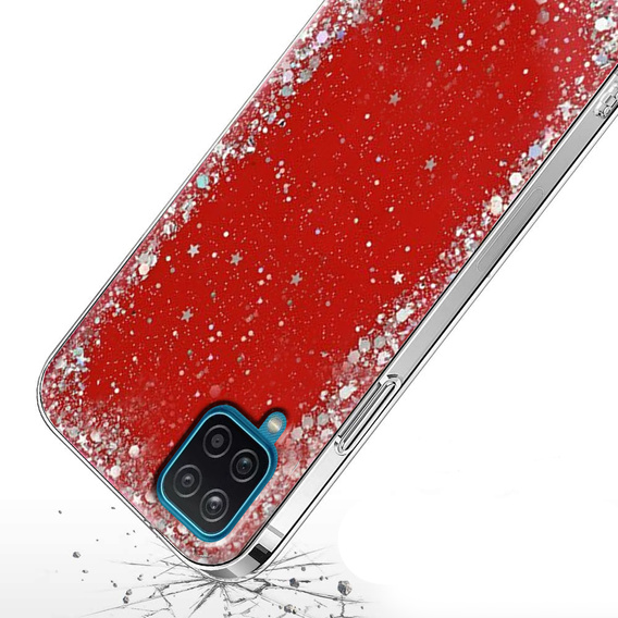Θήκη για Samsung Galaxy A12 / M12 / A12 2021, Glittery, κόκκινη