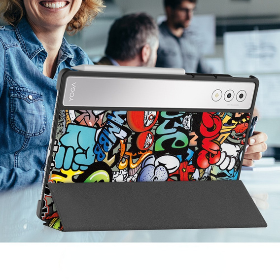 Θήκη για Lenovo Yoga Tab Plus, Smartcase, graffiti