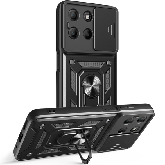 Θήκη για Motorola Moto G15 / Motorola Moto G15 Power, CamShield Slide, μαύρη
