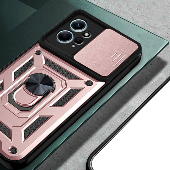 Θήκη για Xiaomi Redmi Note 12 4G, CamShield Slide, ροζ rose gold
