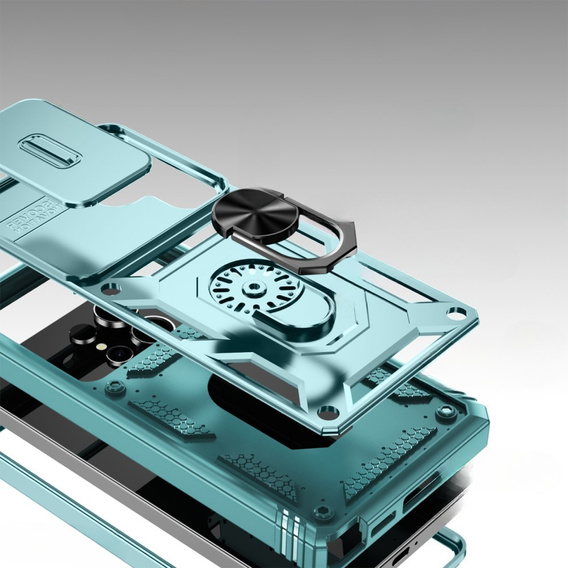 Θήκη για Samsung Galaxy S25 Ultra, KickStand Camera Lens, μπλε