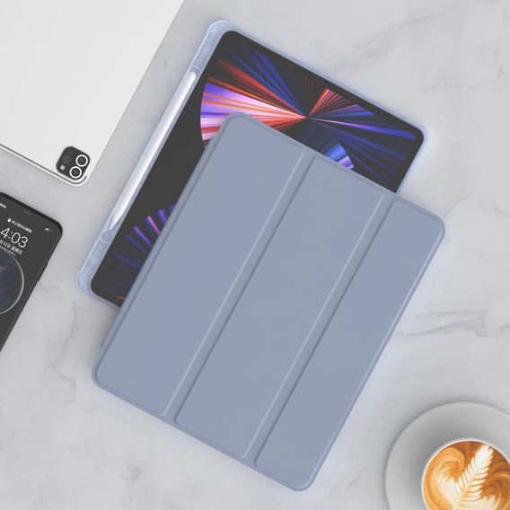 Θήκη για iPad pro 12.9 2020/2021/2022, Smartcase με χώρο για γραφίδα, μπλε