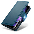 Θήκη για Oppo Reno 13 Pro, ERBORD Glossy Litchi, πορτοφόλι με πτερύγιο, μπλε