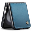 Θήκη για Samsung Galaxy Z Flip7 FE / Z Flip6, CASEME Litchi Leather, μπλε