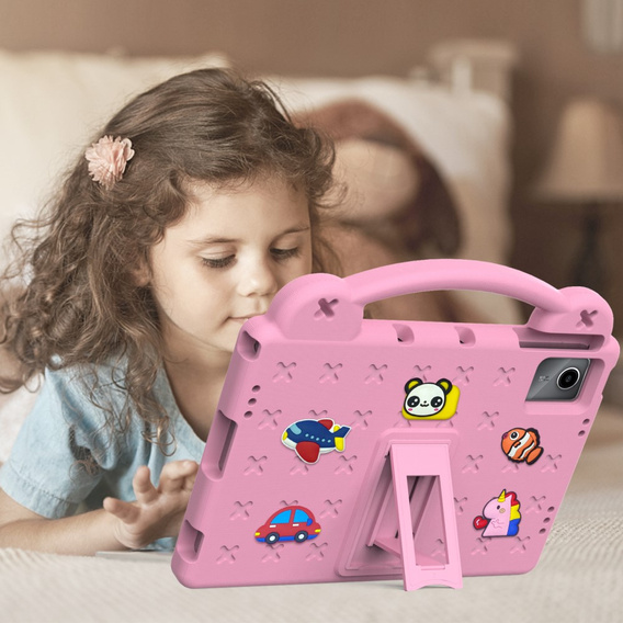Παιδική θήκη για Lenovo Tab M11, Cute Patterns, με βάση, ροζ