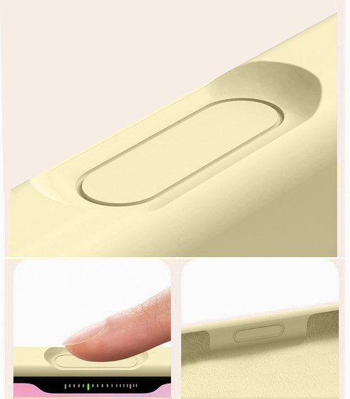 Θήκη σιλικόνης για iPhone 17 Pro Max, για MagSafe, αντικραδασμική, κίτρινη