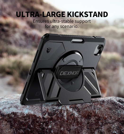 Θήκη Dexnor 360° με ιμάντα και θήκη για γραφίδα για iPad Air 11" 2025/2024 (7/6 γεν.)